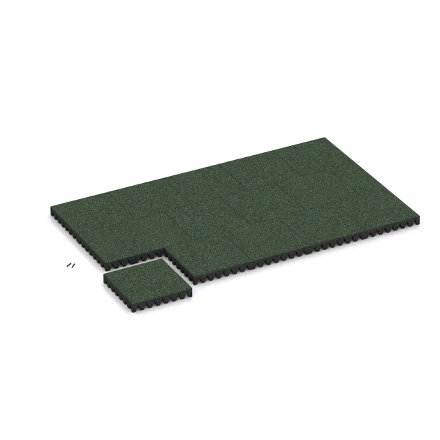 Typische Verlegung oder Einbausituation für den Artikel 5365 von WARCO - Piastra antitrauma, Farbton Prato Inglese in der Abmessung 500 x 500 x 80 mm.