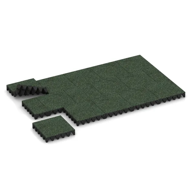 Typische Verlegung oder Einbausituation für den Artikel 3709 von WARCO - Piastra antitrauma, Farbton Prato Inglese in der Abmessung 500 x 500 x 100 mm.