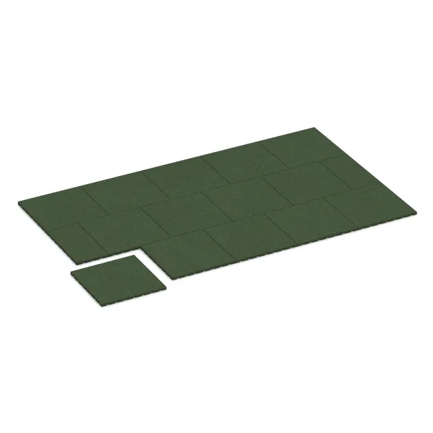 Typische Verlegung oder Einbausituation für den Artikel 0528 von WARCO - Lastra di protezione murale, Farbton Verde erba in der Abmessung 500 x 500 x 25 mm.