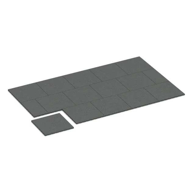 Typische Verlegung oder Einbausituation für den Artikel 0529 von WARCO - Lastra di protezione murale, Farbton Grigio ardesia in der Abmessung 500 x 500 x 25 mm.