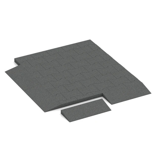 La situation d'installation typique du produit 2241 de WARCO - Rampe de seuil 50 × 4,3 cm, en couleur Gris ardoise dans les dimensions 500 x 200 x 43/8 mm.