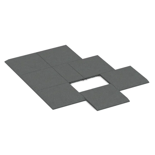 Typische Verlegung oder Einbausituation für den Artikel 0424 von WARCO - Lastra laterale (uno lato smussato), Farbton Grigio ardesia in der Abmessung 500 x 500 x 30 mm.