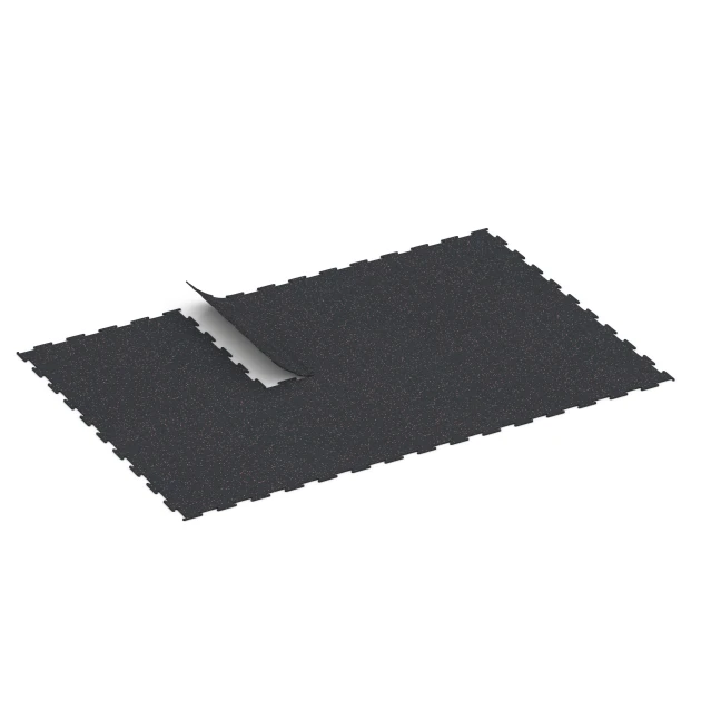 La situation d'installation typique du produit 6450 de WARCO - Sol de Fitness Compact, en couleur Rouge doux moucheté dans les dimensions 100 × 100 × 0,8 cm.