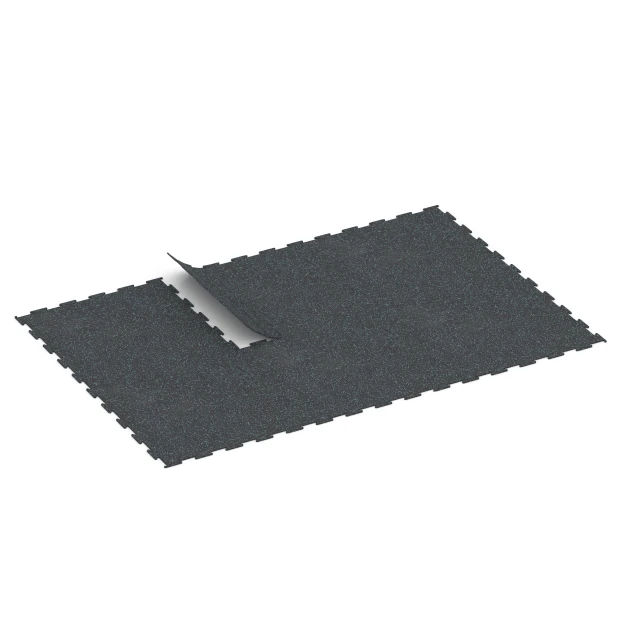 La situation d'installation typique du produit 6451 de WARCO - Sol de Fitness Compact, en couleur Bleu doux moucheté dans les dimensions 100 × 100 × 0,8 cm.