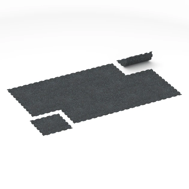Typische Verlegung oder Einbausituation für den Artikel 6457 von WARCO - Pavimento Fitness Compatto, Farbton Azzurro leggermente punteggiato in der Abmessung 50 × 50 × 0,8 cm.