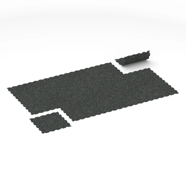 La situation d'installation typique du produit 6459 de WARCO - Sol de Fitness Compact, en couleur Vert doux moucheté dans les dimensions 50 × 50 × 0,8 cm.