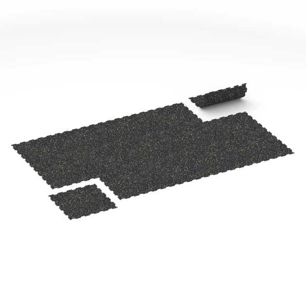 Typische Verlegung oder Einbausituation für den Artikel 6460 von WARCO - Pavimento Fitness Compatto, Farbton Giallo leggermente punteggiato in der Abmessung 50 × 50 × 0,8 cm.