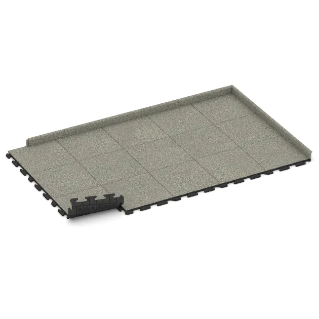 Typische Verlegung oder Einbausituation für den Artikel 1157 von WARCO - Terrassenplatte Classic, Farbton Heller Granit in der Abmessung 500 x 500 x 30 mm.