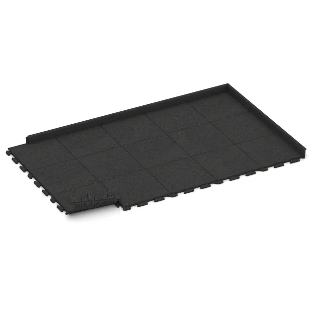 La situation d'installation typique du produit 1253 de WARCO - Dalle de trottoir, en couleur Anthracite dans les dimensions 500 x 500 x 30 mm.