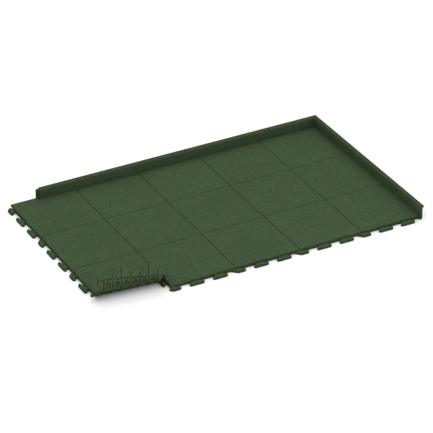 Typische Verlegung oder Einbausituation für den Artikel 1261 von WARCO - Piastra per canile, Farbton Verde erba in der Abmessung 50 x 50 x 3 cm | 0,25 m².