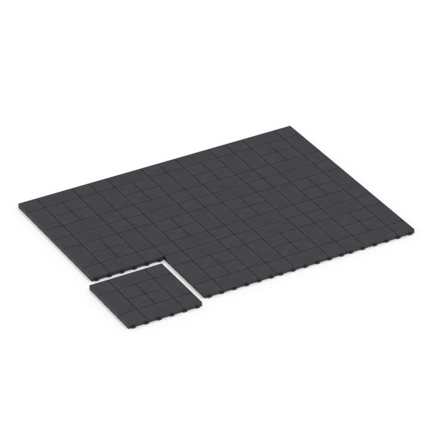 Typische Verlegung oder Einbausituation für den Artikel 6236 von WARCO - Motivo a riquadri – Piastrella a incastro, Farbton Ardesia in der Abmessung 38,5 x 38,5 x 2 cm.