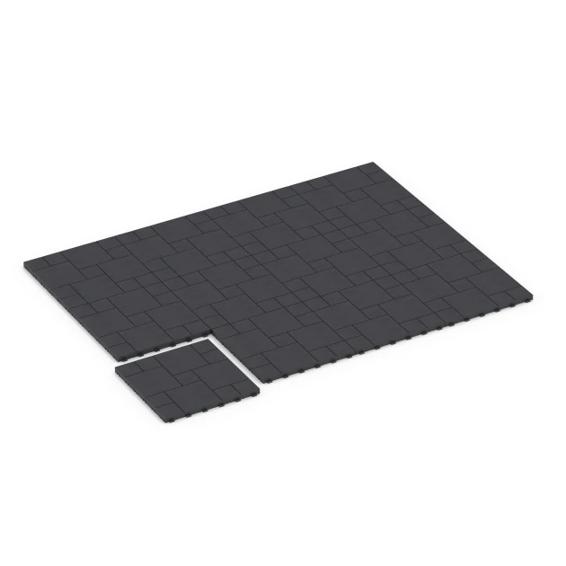 Typische Verlegung oder Einbausituation für den Artikel 6329 von WARCO - Blockmuster – Klickfliese, Farbton Schiefer in der Abmessung 38,5 x 38,5 x 2 cm.