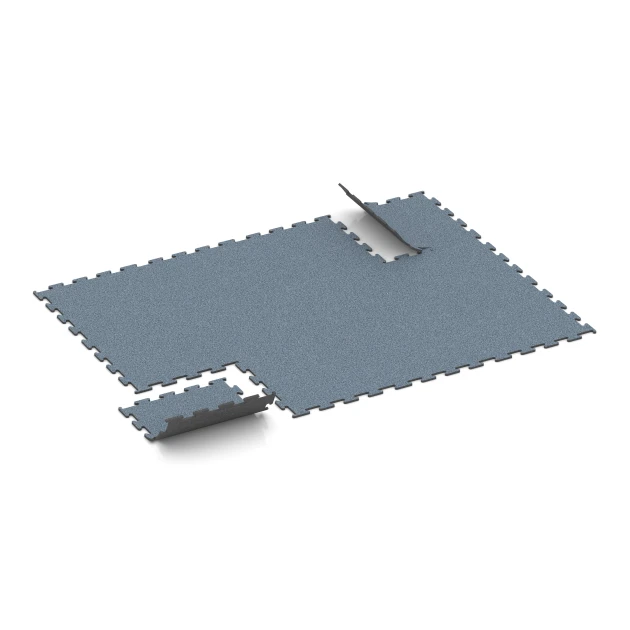 Typische Verlegung oder Einbausituation für den Artikel 6164 von WARCO - Fitness Performance Elite Trainingsboden, Farbton Altsilber in der Abmessung 50 x 50 x 1 cm | 0,25 m².