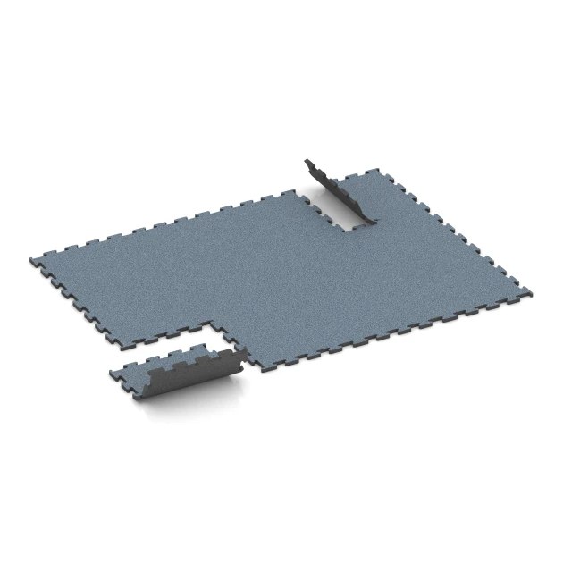 Typische Verlegung oder Einbausituation für den Artikel 6168 von WARCO - Fitness Performance Elite Trainingsboden, Farbton Altsilber in der Abmessung 50 x 50 x 2 cm | 0,25 m².