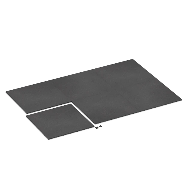 La situation d'installation typique du produit 3783 de WARCO - Revêtement sportif Fitness Performance Impact, en couleur Anthracite dans les dimensions 100 × 100 × 2 cm.