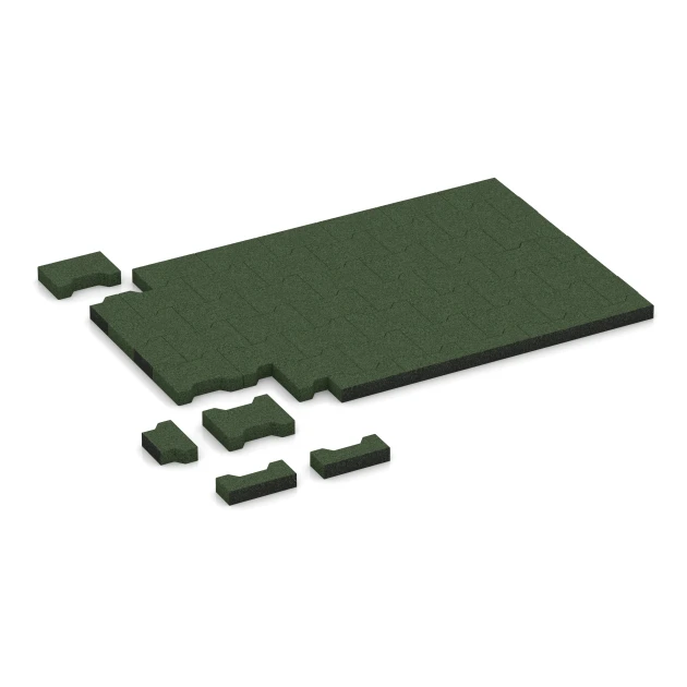 Typische Verlegung oder Einbausituation für den Artikel 5267 von WARCO - Autobloccanti, Farbton Verde erba in der Abmessung 20 × 16,5 × 4,3 cm | 0,0278 m².