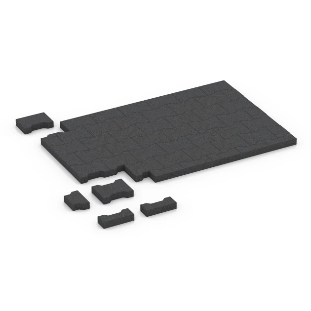 La situation d'installation typique du produit 3844 de WARCO - Pavé autobloquant, en couleur Anthracite dans les dimensions 20 × 16,5 × 4,3 cm | 25 m².