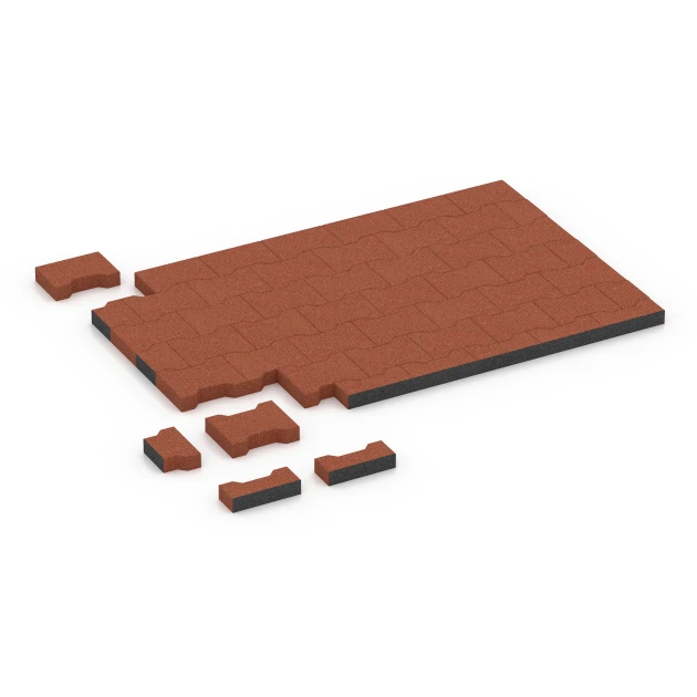 Typische Verlegung oder Einbausituation für den Artikel 7069 von WARCO - Autobloccanti, Farbton Rosso mattone in der Abmessung 20 x 16,5 x 4,5 cm | 0,0278 m².