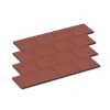 Typische Verlegung oder Einbausituation für den Artikel 6284 von WARCO - Fallschutzplatten, Farbton Tomatenrot in der Abmessung 50 x 50 x 4 cm.