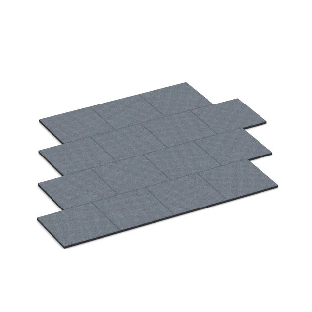 Typische Verlegung oder Einbausituation für den Artikel 6290 von WARCO - Fallschutzplatten, Farbton Graphitgrau in der Abmessung 50 x 50 x 3 cm.