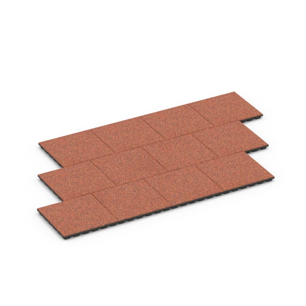Typische Verlegung oder Einbausituation für den Artikel 6435 von WARCO - Fallschutzplatte – 160 cm, Farbton Feuersglut in der Abmessung 50 x 50 x 4,8 cm.