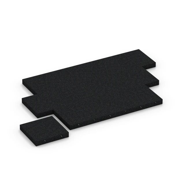 Typische Verlegung oder Einbausituation für den Artikel 6172 von WARCO - Fallschutzplatten, Farbton Anthrazit in der Abmessung 50 x 50 x 8 cm.