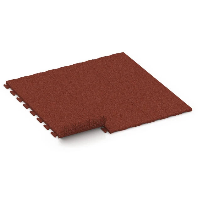 Typische Verlegung oder Einbausituation für den Artikel 7053 von WARCO - Piastrella in gomma Linea, Farbton Rosso mattone in der Abmessung 50 x 50 x 3 cm | 0,25 m².
