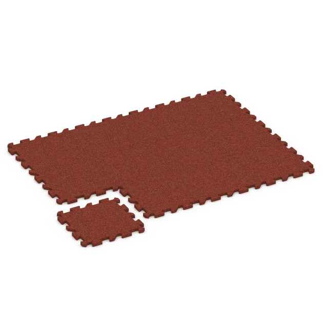 Typische Verlegung oder Einbausituation für den Artikel 6988 von WARCO - Fitness Bodenschutzmatte, Farbton Ziegelrot in der Abmessung 50 x 50 x 3 cm | 0,25 m².