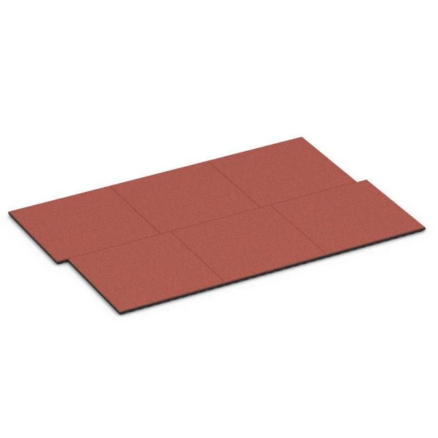 Typische Verlegung oder Einbausituation für den Artikel 6384 von WARCO - Tappeto in gomma per box cavalli Comfort, Farbton Rosso mattone in der Abmessung 100 x 100 x 4 cm | 1,00 m².