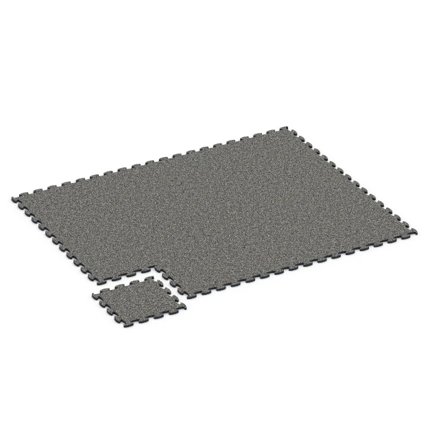 La situation d'installation typique du produit 6913 de WARCO - Dalle clipsable sol d'exposition, en couleur Granit gris foncé dans les dimensions 44,6 x 44,6 x 1,8 cm.