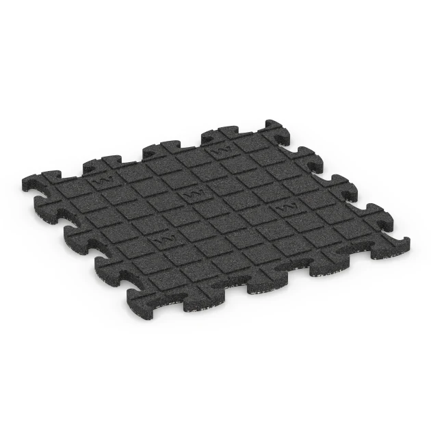Typische Verlegung oder Einbausituation für den Artikel 6931 von WARCO - Pavimentazione antitrauma puzzle, Farbton Granito grigio scuro in der Abmessung 46 x 46 × 2,8 cm.