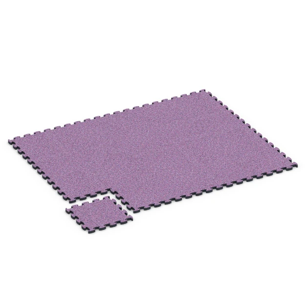 Typische Verlegung oder Einbausituation für den Artikel 6936 von WARCO - Fallschutz Puzzlematte, Farbton Lavendel in der Abmessung 44,6 x 44,6 × 2,8 cm.