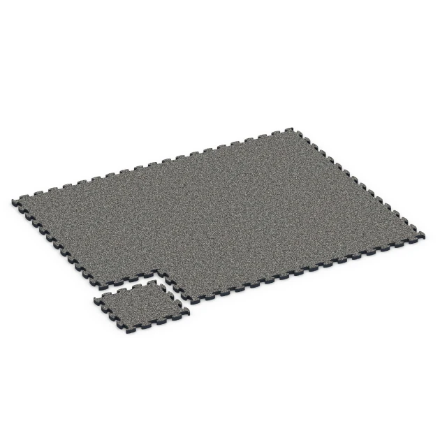 Typische Verlegung oder Einbausituation für den Artikel 6877 von WARCO - Fitness Max Floor System, Farbton Granito grigio scuro in der Abmessung 44,6 x 44,6 × 2,8 cm.