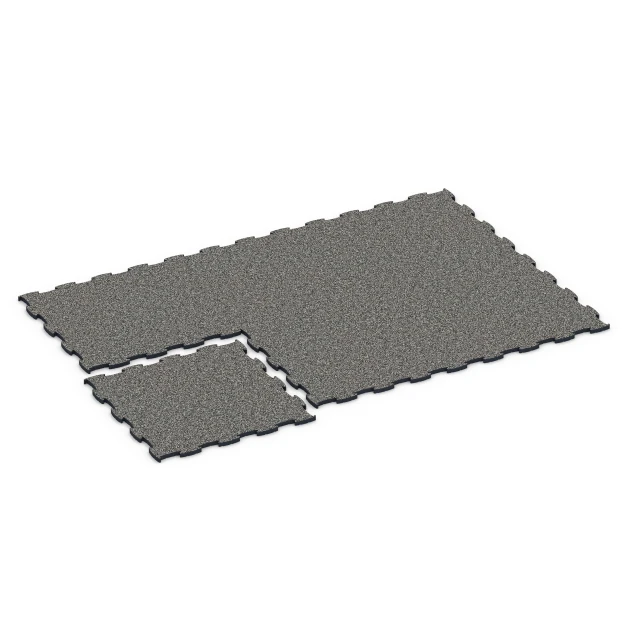 La situation d'installation typique du produit 6886 de WARCO - Dalle Fitness Max, en couleur Granit gris foncé dans les dimensions 97,1 x 97,1 x 2,8 cm.