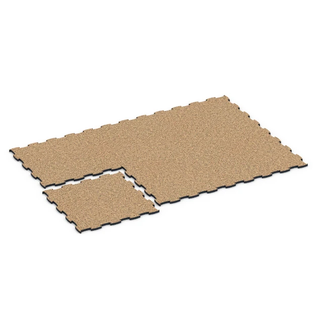 La situation d'installation typique du produit 6889 de WARCO - Dalle Fitness Max, en couleur Terracotta dans les dimensions 97,1 x 97,1 x 2,8 cm.