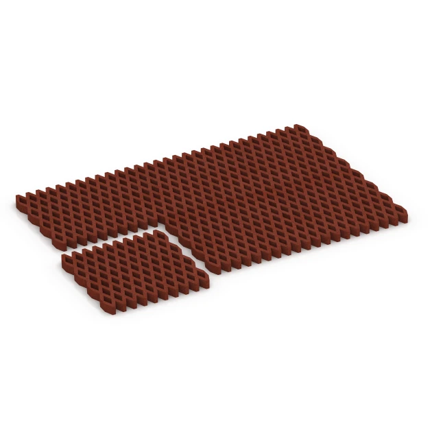 Typische Verlegung oder Einbausituation für den Artikel 7013 von WARCO - Griglia antitrauma prato, Farbton Rosso mattone in der Abmessung 100 × 100 × 8 cm.