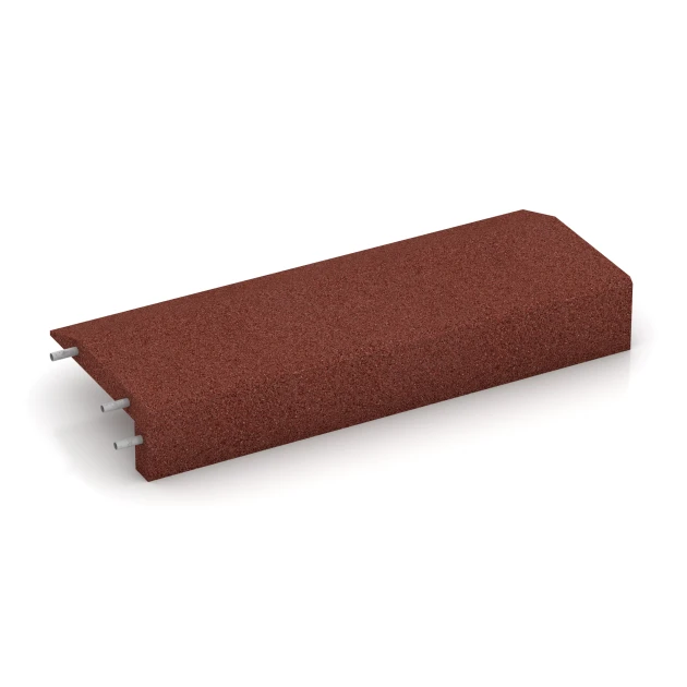 Foto der hinteren Seite vom unsymmetrischen WARCO-Formteil 2606: Mauerabdeckung, Design Ziegelrot, Maße 100 × 40 cm | 5/15 cm.