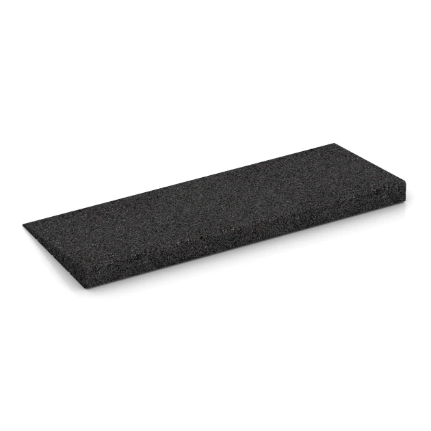 La photo de la face arrière asymétrique d’un produit WARCO 2508: Rampe de seuil 75 cm, en couleur Anthracite, dans les dimensions 75 x 30 cm | 8 < 50 mm.